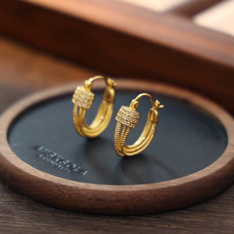 Tassel Chain Zircon Earrings