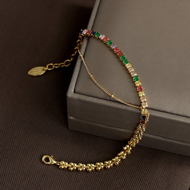 Colorful Zircon Design Bracelet