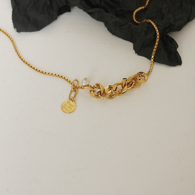 Vintage-Inspired Pearl Choker Necklace ｜ 37cm / 14.5'
